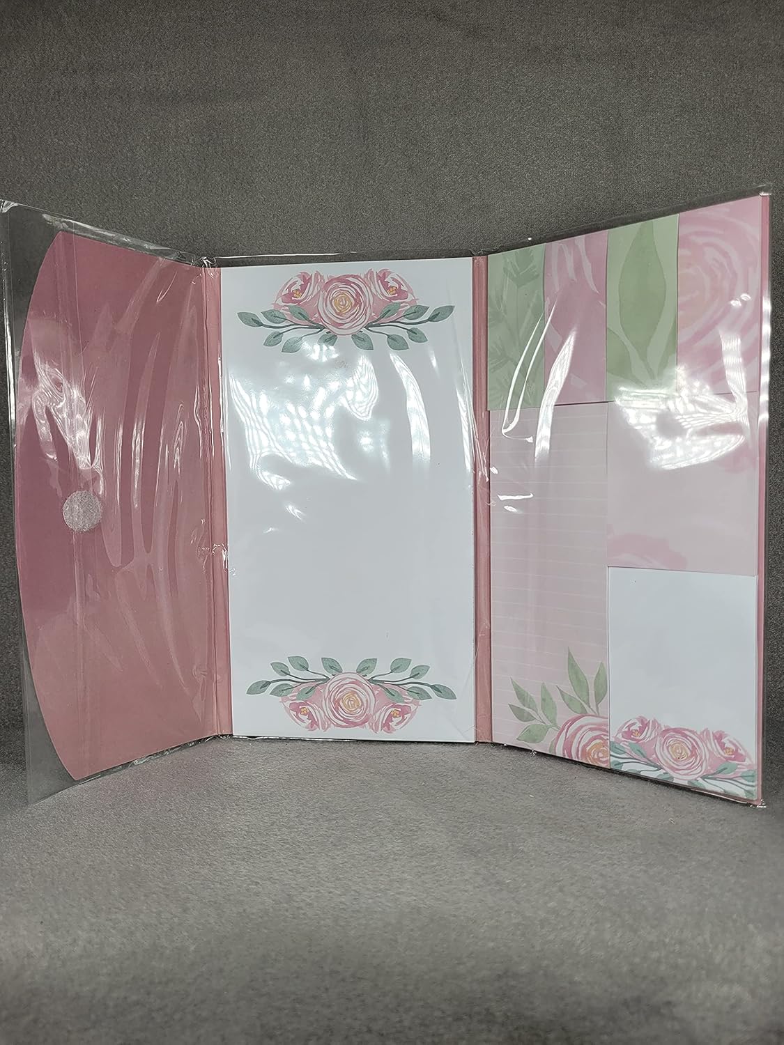 Plants Sticky Notes and Memo Pad Inside a Trifold Booklet, 20 Sheets