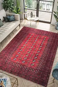 Keen Home Design Tapete 12 x 18 cm – Tapete lavável à máquina com suporte antiderrapante, ideal para sala de estar, sala de jantar, quarto – vintage, fácil de limpar, durável, tapete de pelo baixo -