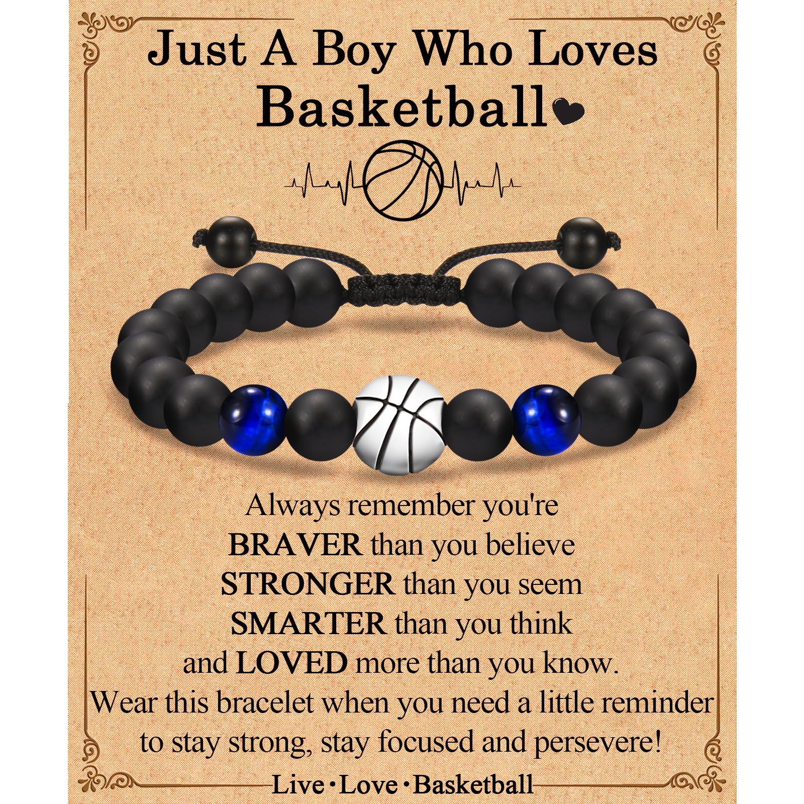 EFVISD Soccer Football Basketball Baseball Hockey Bracelet Gifts for Boys Players Team Lovers Son Grandson Brother Nephew Friend as Birthday/Valentines Day/Graduation/Back to School/Christmas Gifts