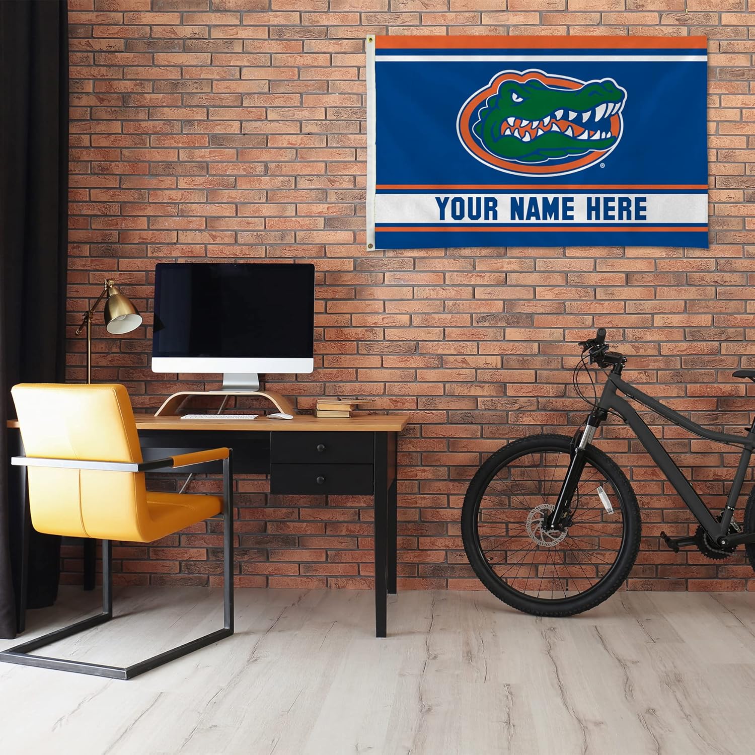 Rico Industries NCAA Florida Gators Personalized - Custom 3' x 5' Banner Flag - Made in The USA - Indoor or Outdoor Décor