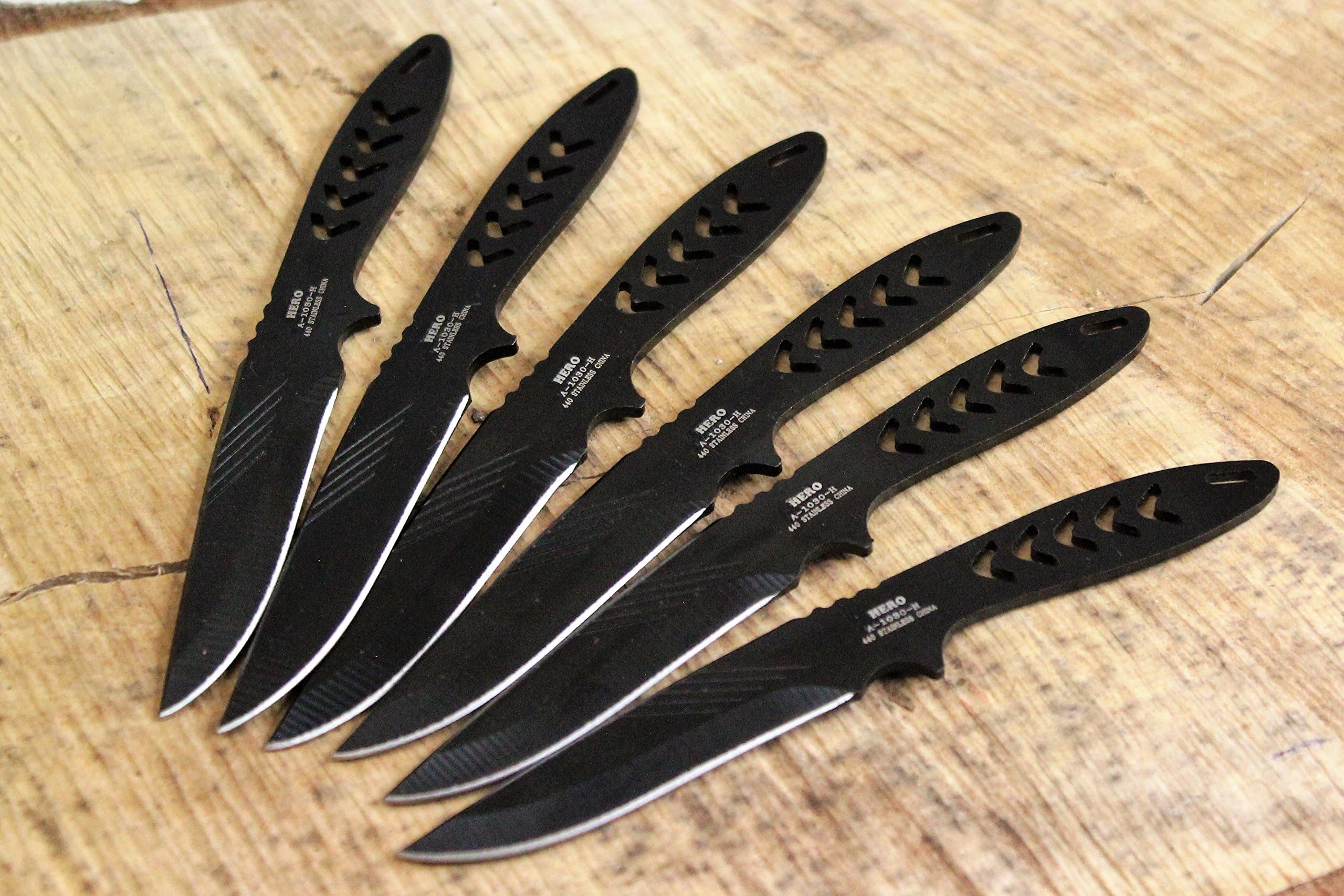 Aeroblades6 Pc Set 5.5" Throwing Knives With Sheath (A1030-6-H)