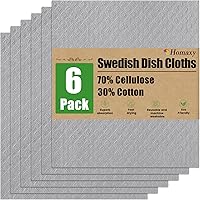 Vista 9 de Homaxy Paños de cocina suecos para cocina, paquete de 10 paños de esponja de celulosa reutilizables y lavables, toallas de papel absorbentes y sin