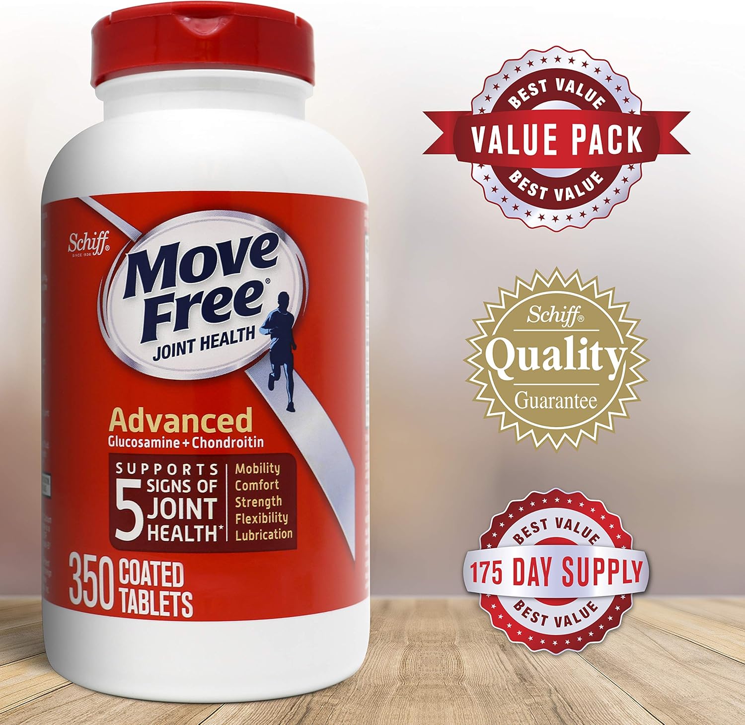 Buy Glucosamine 1500mg Per Serving Chondroitin - Move Free Advanced Joint Support Tablets 350 Count In A Bottle For Joint Health Supports Mobility Flexibility Strength Lubrication And Comfort Online In Uganda B07zzd39b5