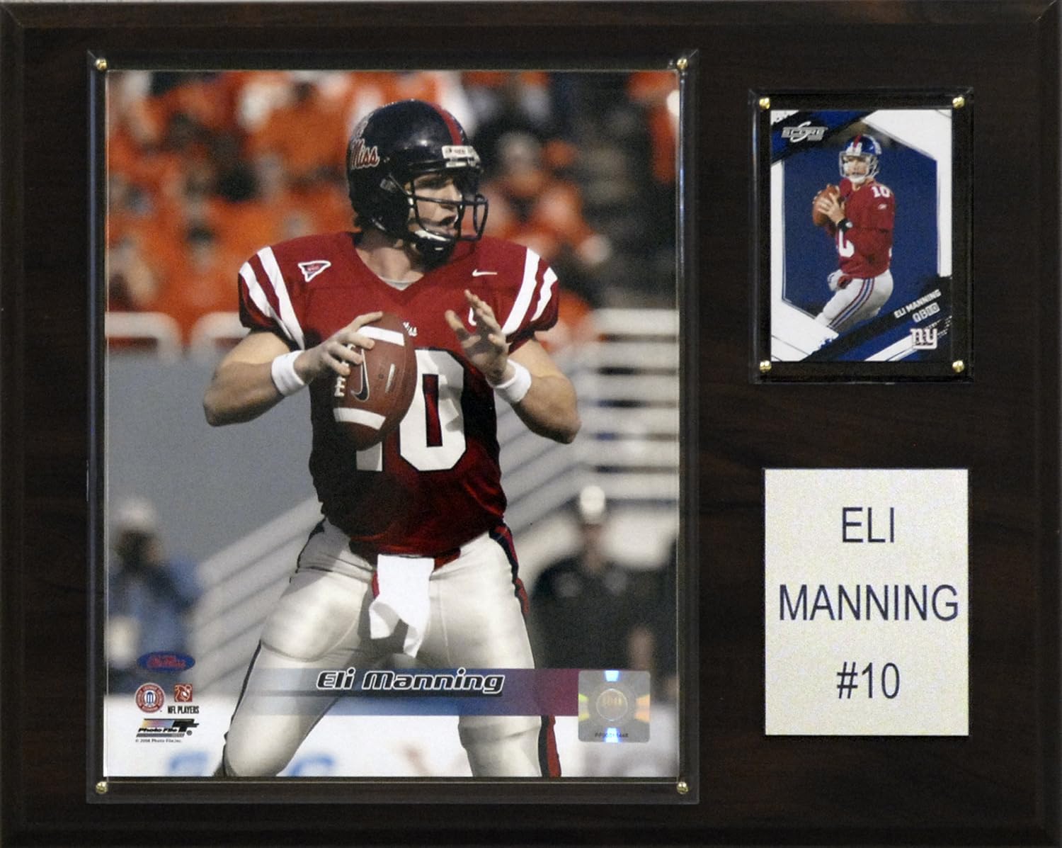 NCAA Football Eli Manning Mississippi Rebels Player Plaque