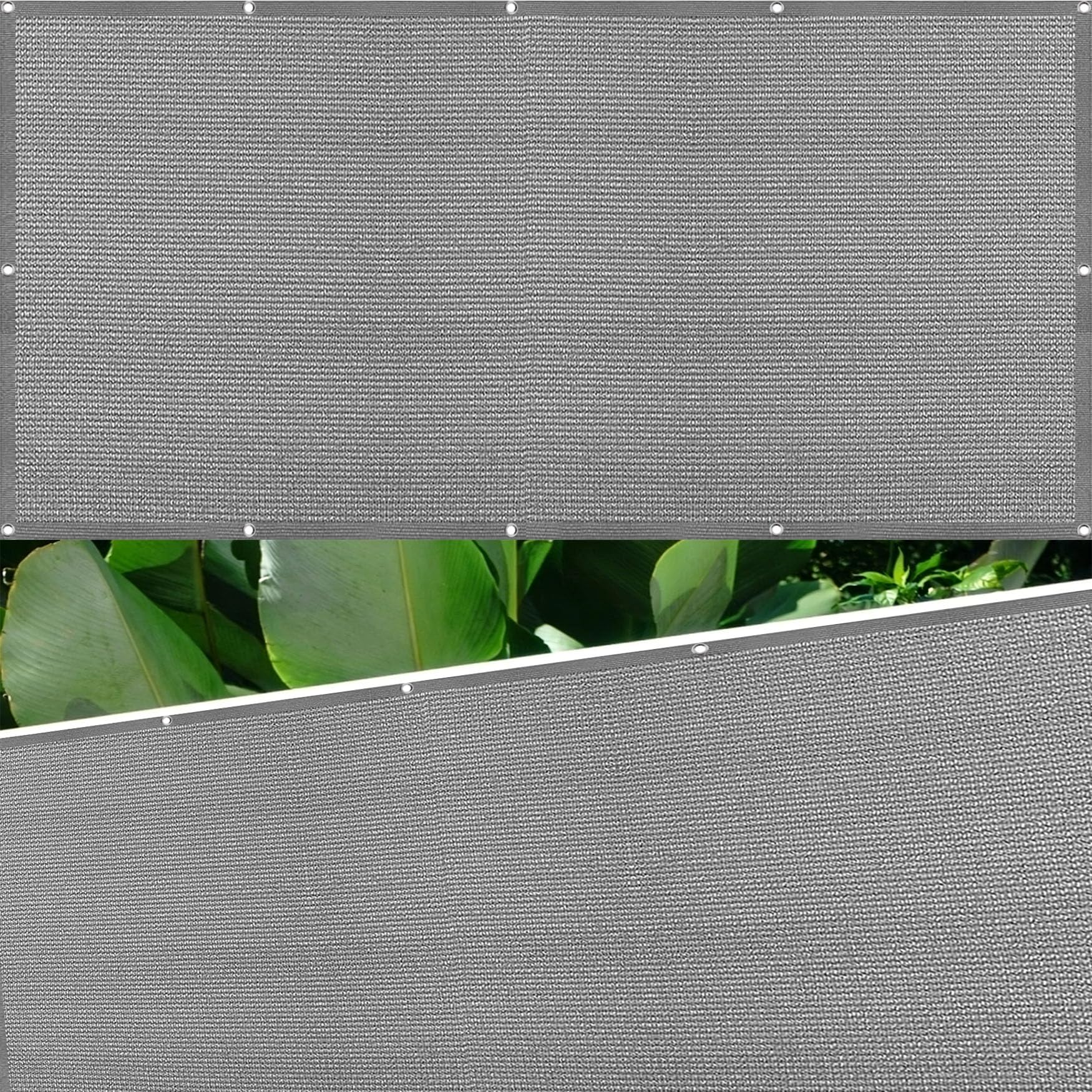 Balkonverkleidung Sichtschutz 75 x 140 cm Wind- Und Uv-Schutz Witterungsbeständigkeit Windschutz Balkonbespannung Viele Größen Und Farbe für Balkon, Terrasse & Geländer, Grau