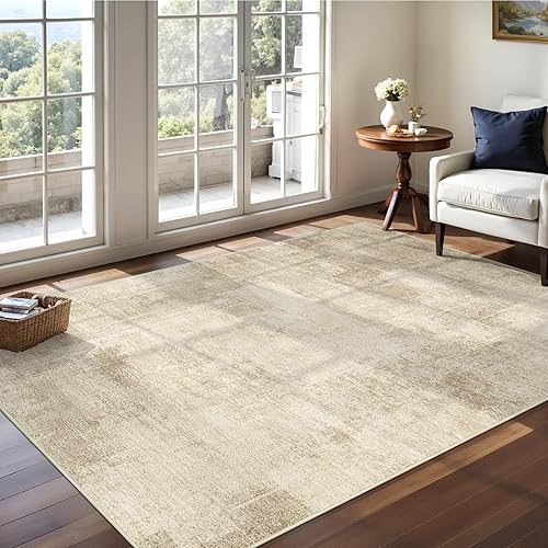 Miniatura 61 de zesthome Alfombras de 8 x 10 pulgadas para sala de estar, alfombra lavable con respaldo antideslizante, alfombra de área moderna abstracta,