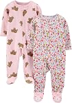 Simple Joys by Carter's Baby-Girls 2-Pack Cotton Footed Sleep and Play
