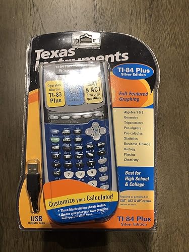 Texas Instruments Calculadora gráfica TI-84 Plus Silver Edition - AZUL (renovado)