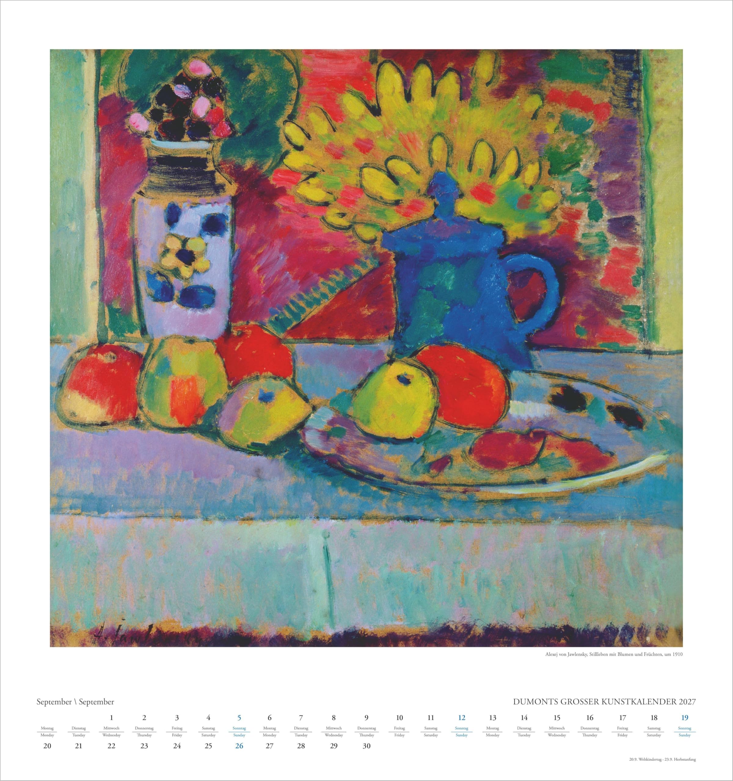 DUMONTS Großer Kunstkalender 2027: Wandkalender 45x48 cm mit Meisterwerken der Klassischen Moderne, Impressionisten und Expressionisten