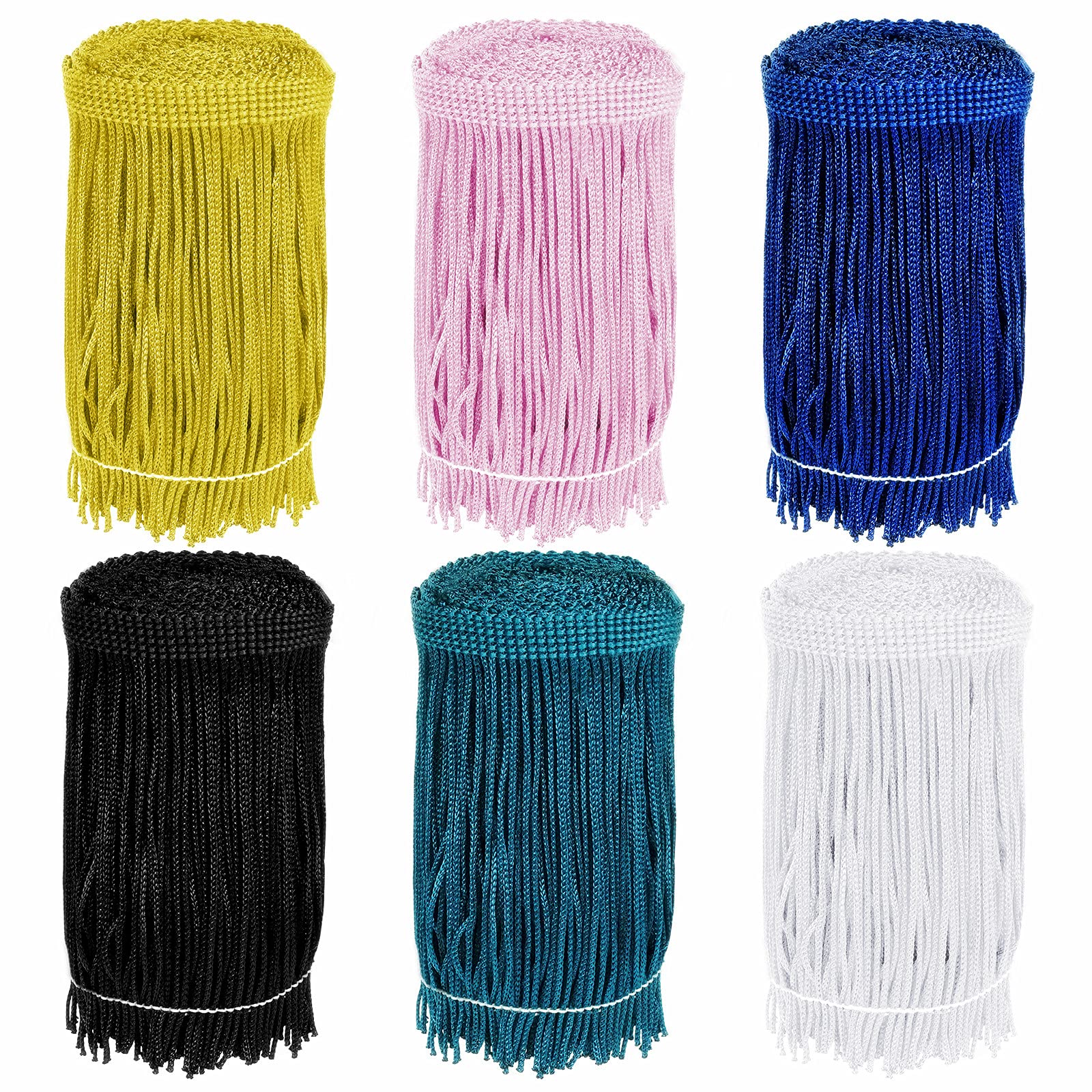 13 Yard 4 Inch Wide Fringe Tassel Trim Lace for Sewing Crafts Clothes Curtains Accessories Latin Wedding Dress DIY Lamp Shade Decoration 6 Colors