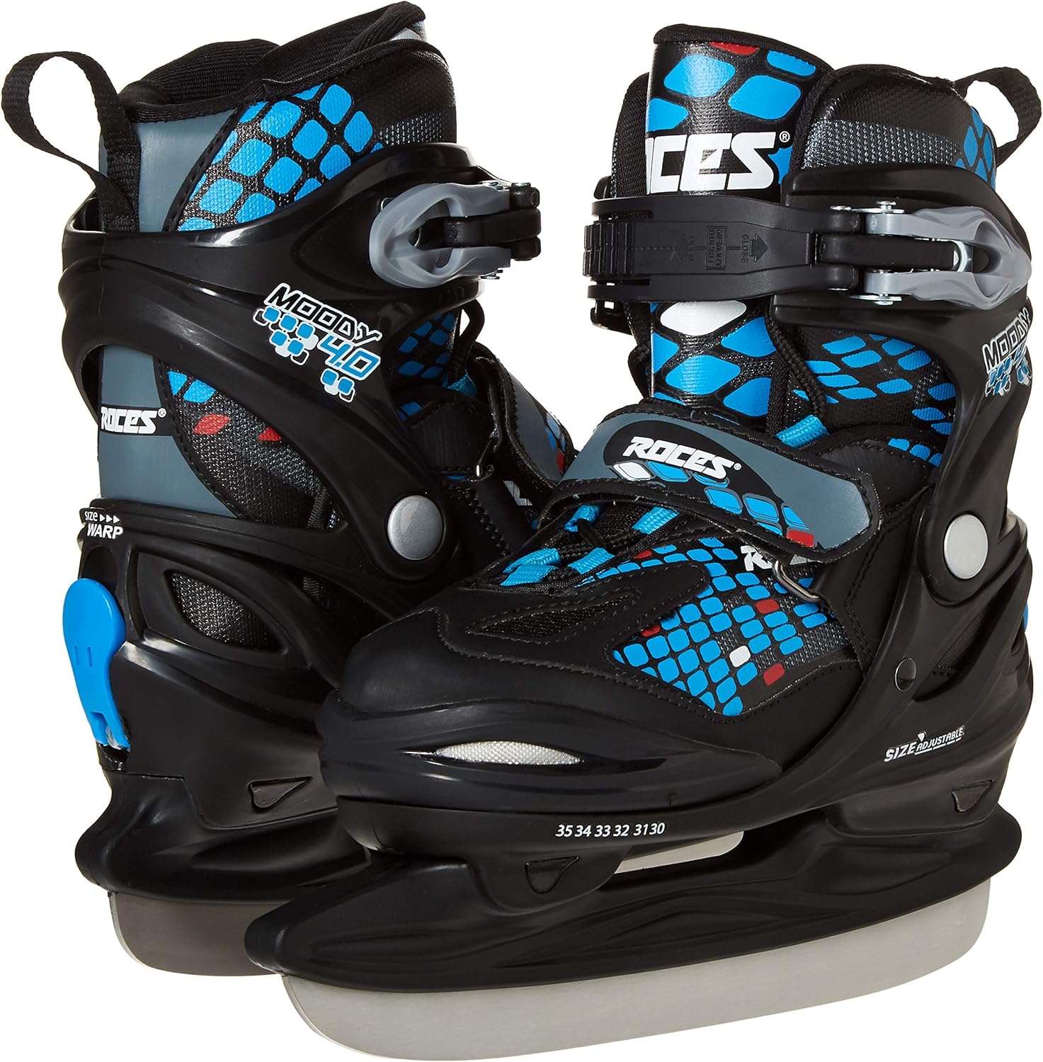 Roces Boys Moody Ice Boy Beginner Figure Ice Skates Italian Adjust 450654 00001
