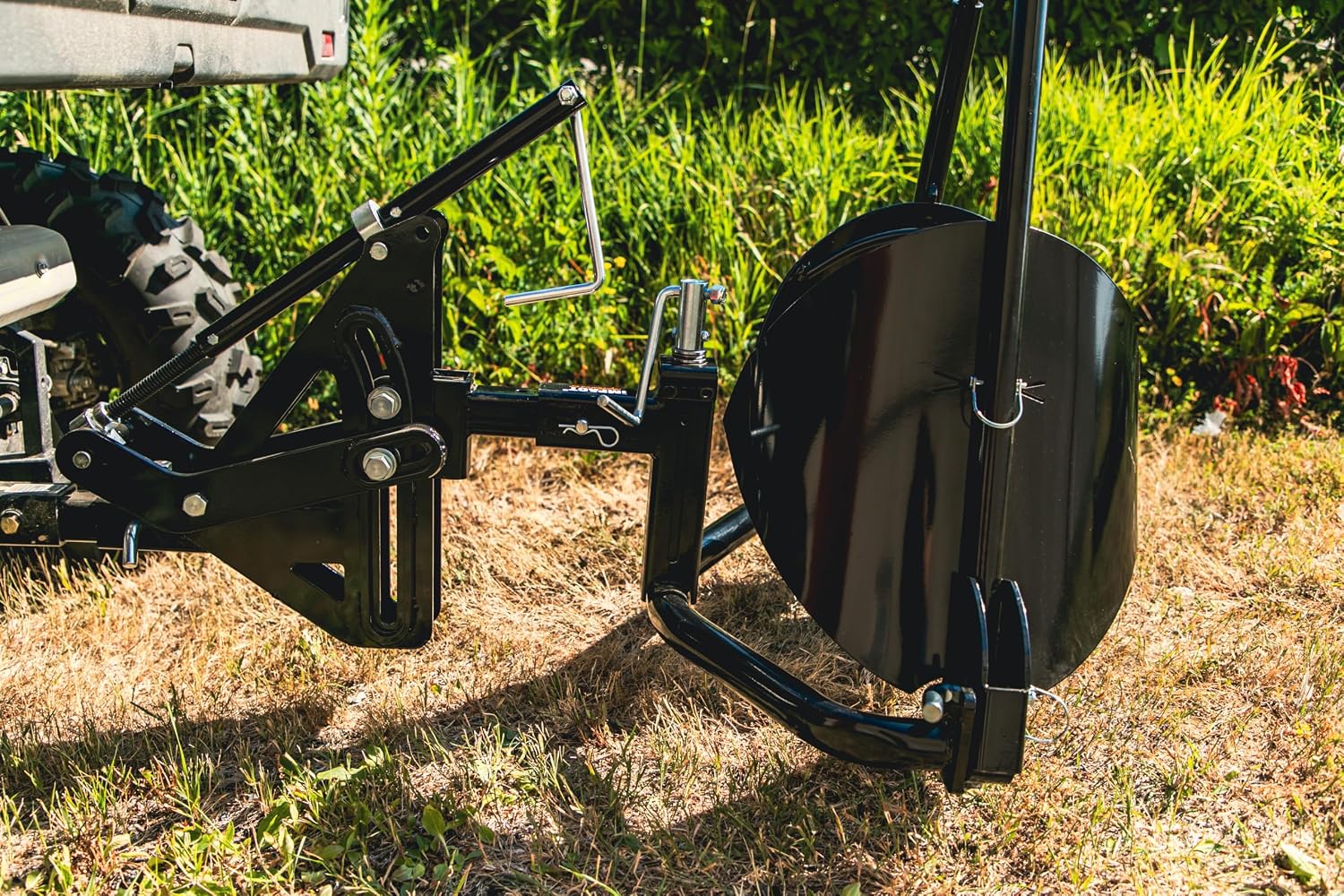 MotoAlliance Impact IMPLEMENTS® Patented Hydraulic Tree Spade System. Quickly Plant Rows of Trees and Bushes for Landscaping, Orchards, and More.