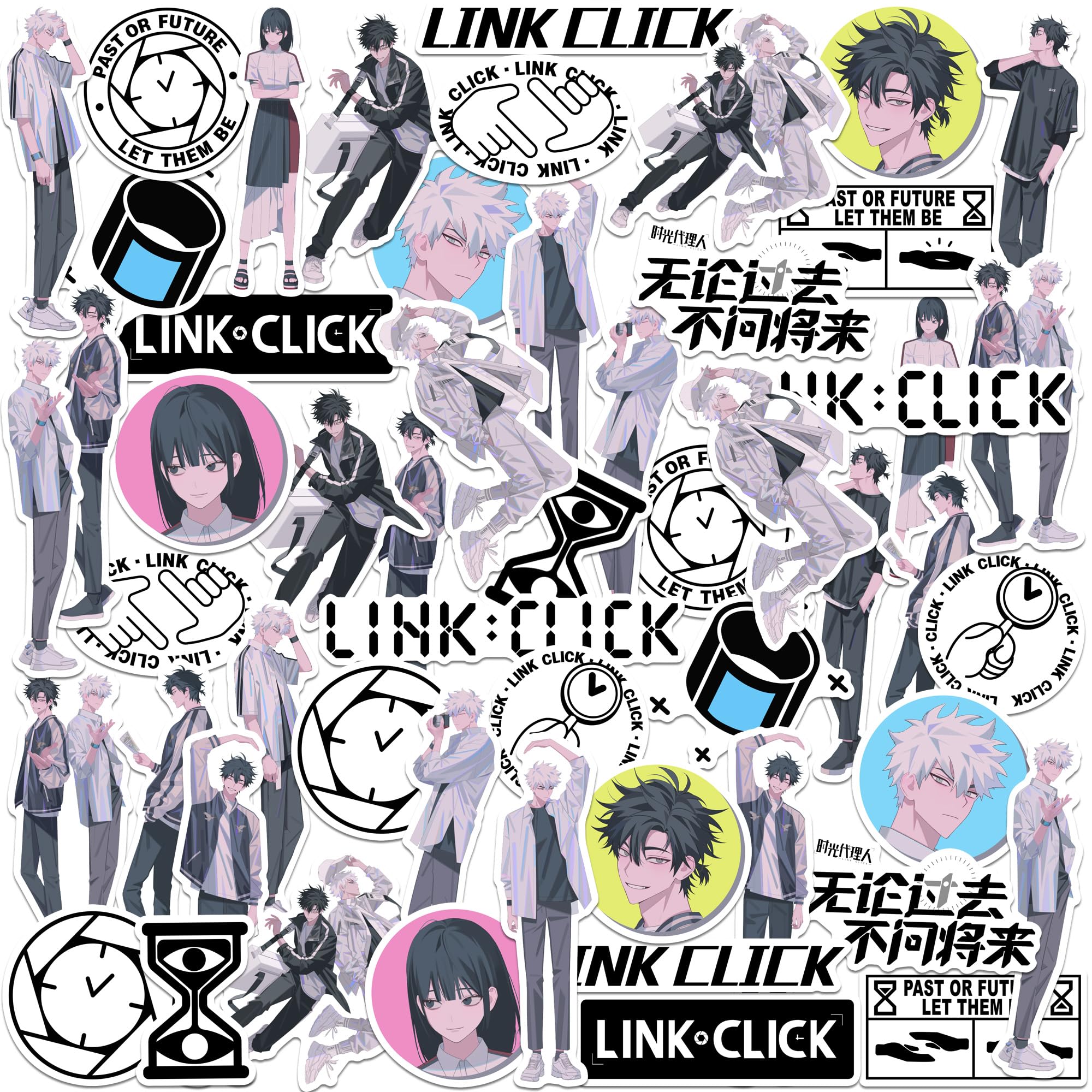 Amazon.com: Link Click 50ct Vinyl Large Deluxe Stickers Variety