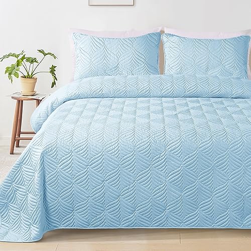 Whale Flotilla Juego de edredón ultrasuave de alta calidad tamaño Queen para todas las estaciones colcha de microfibra prelavada ligera y