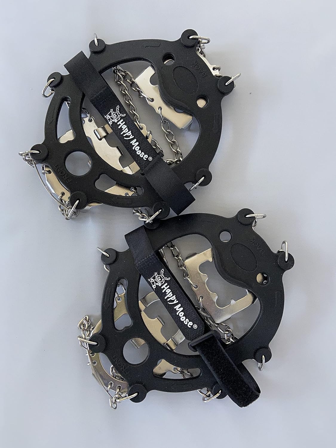 Carbon Steel Traction Spikes for Walking on Snow and Ice - Happy Moose Ice Traction Trekkers (1 Pair)