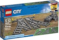 Vista 3 de LEGO City Trains Switch Tracks 60238 - Juego de juguetes de construcción para niños, niños y niñas a partir de 5 años (8 piezas) (paquete de 2)