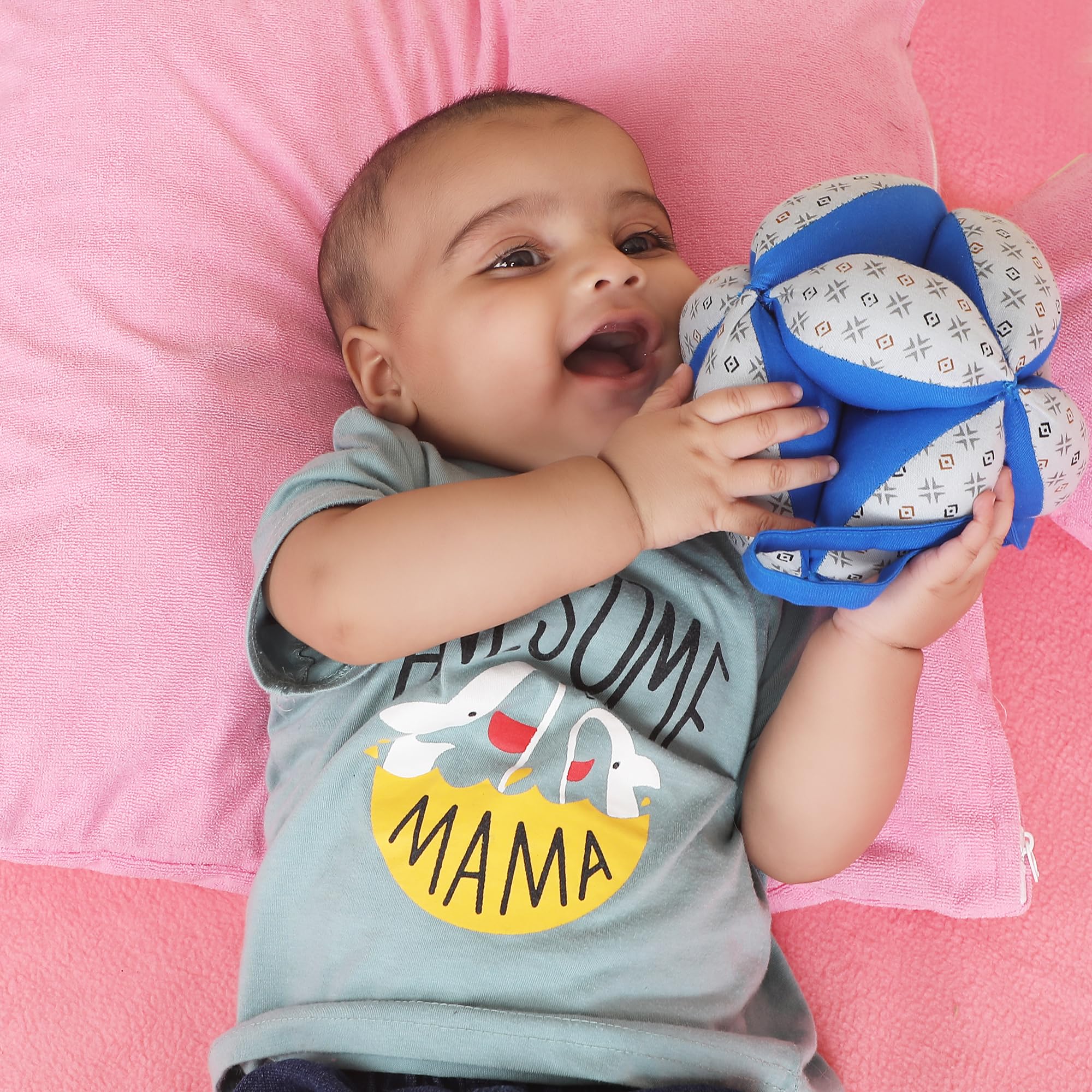 Babbles Colorful Plush Soft Clutch Ball, Kicking Ball for Newborn, Handmade Cotton Ball for 3 Months+ Baby, Washable Sensory Toy, Infant Soft Toy (B0D6LVFL4X) Amazon Price History, Amazon Price Tracker