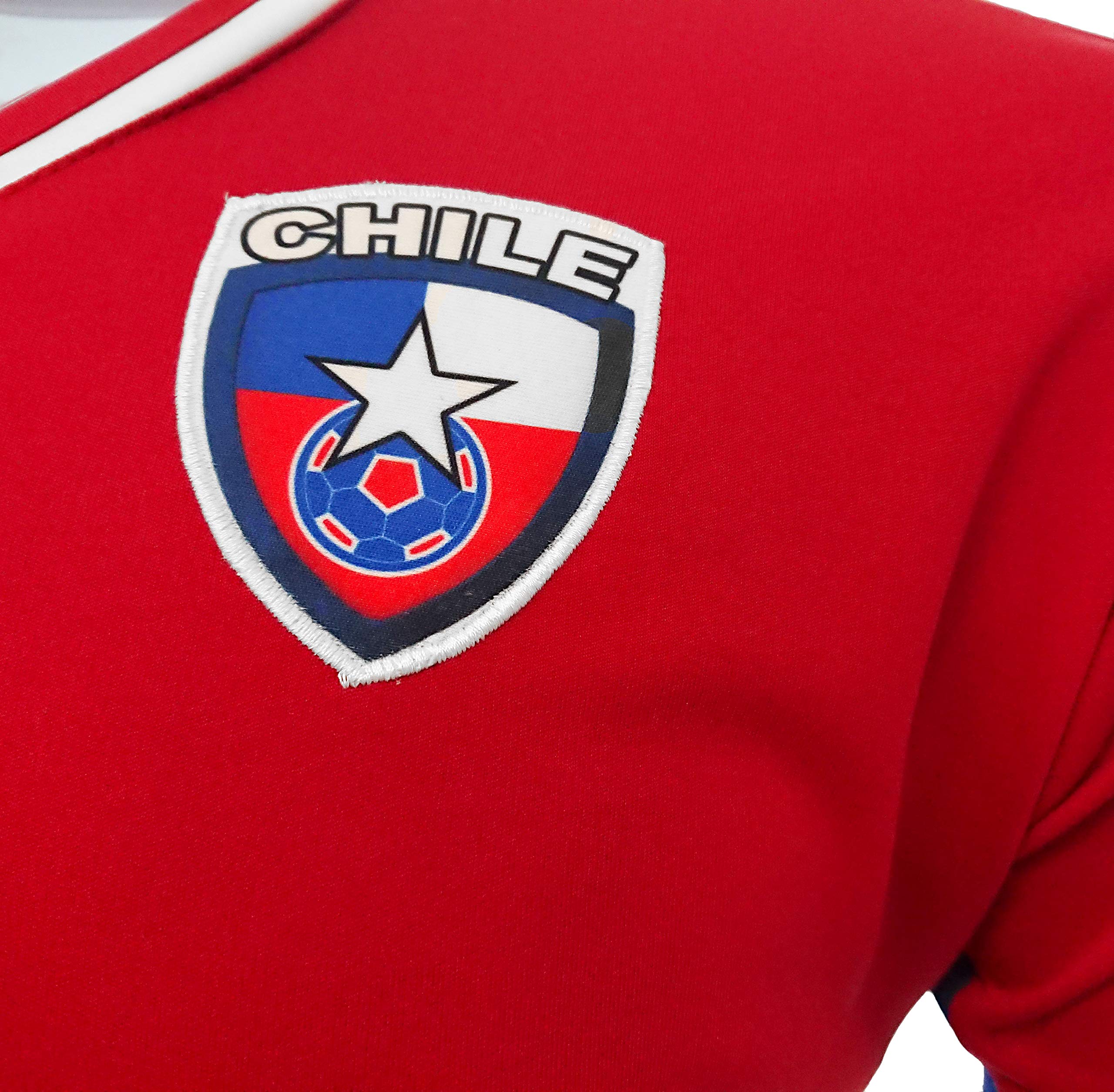 ARZA Chile Soccer Jersey Red Slim Fit (Large)