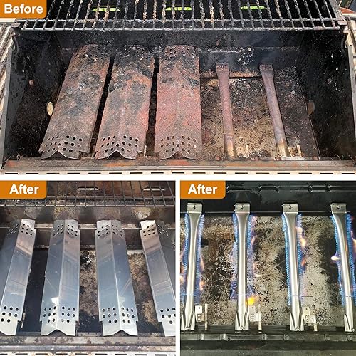 Miniatura 7 de Piezas de repuesto para parrilla Nexgrill 720-0830H, paquete de 4 quemadores de parrilla y placas térmicas para parrillas de gas Home Depot Nexgrill