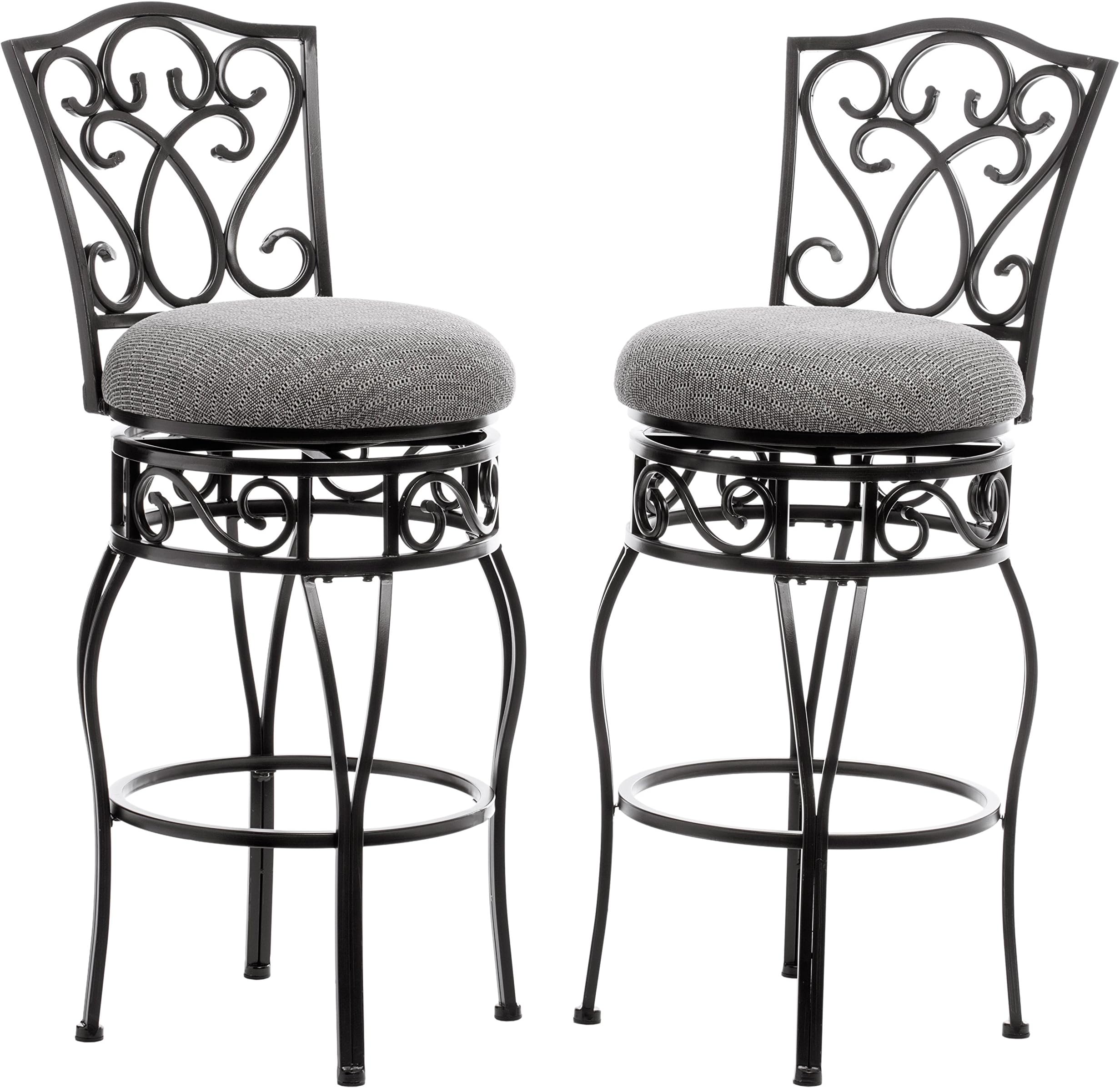 Traditional Copper Grove Martinshaw 30-inch Bar Stools (Pack of 2), Black