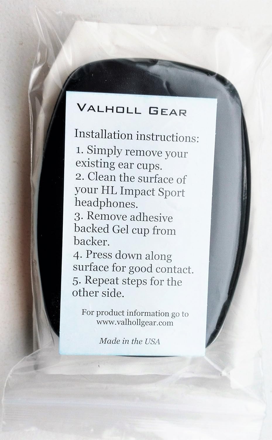 Valholl Gear Replacement Gel Cups for HL Impact Sport, PRO, Bolt, Sync, Leightning and Viking Headphones. Proudly Made in The U.S.A !