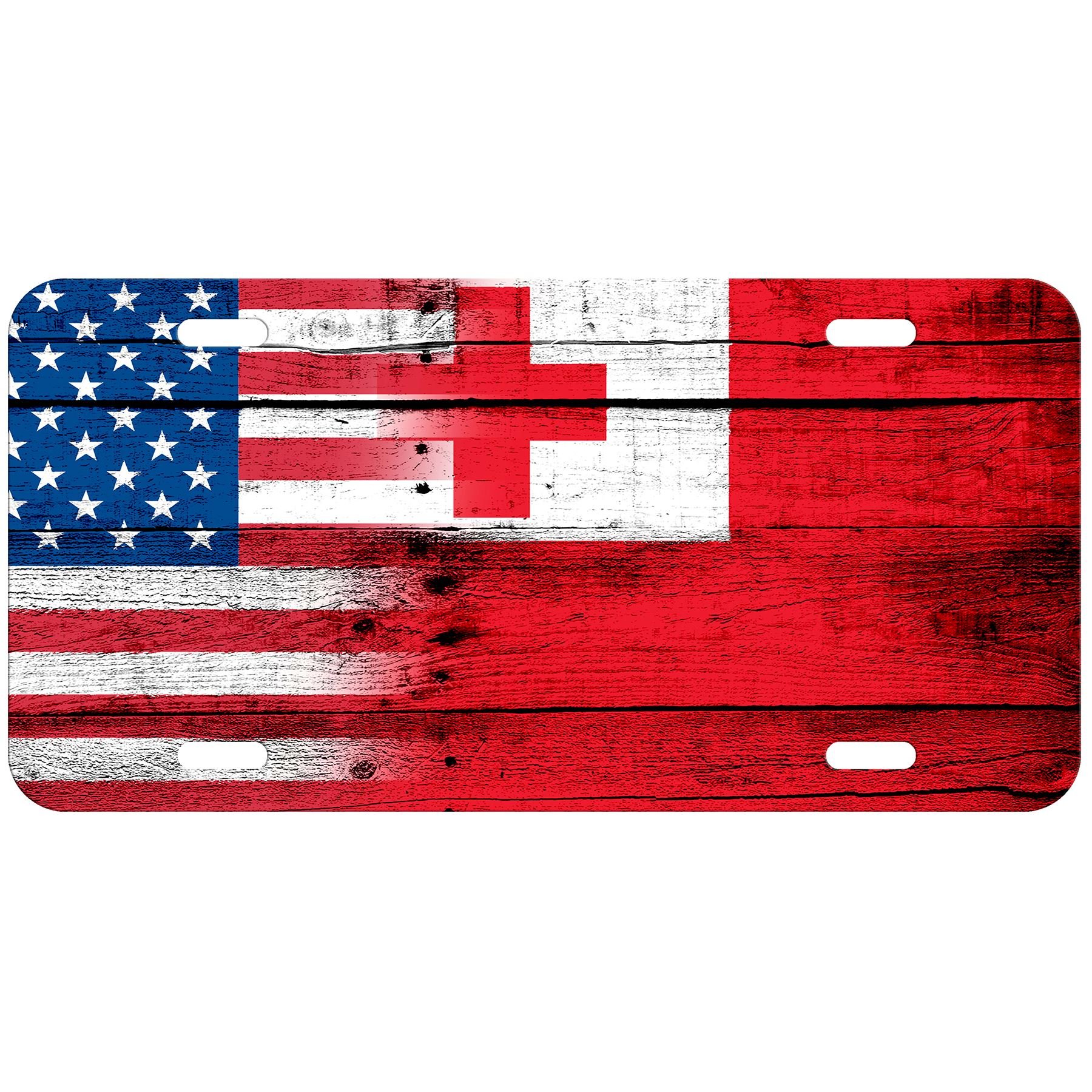 Amazon.com: ExpressItBest High Grade Aluminum License Plate - Flag of Tonga  (Tongan) - Wood/USA : Automotive