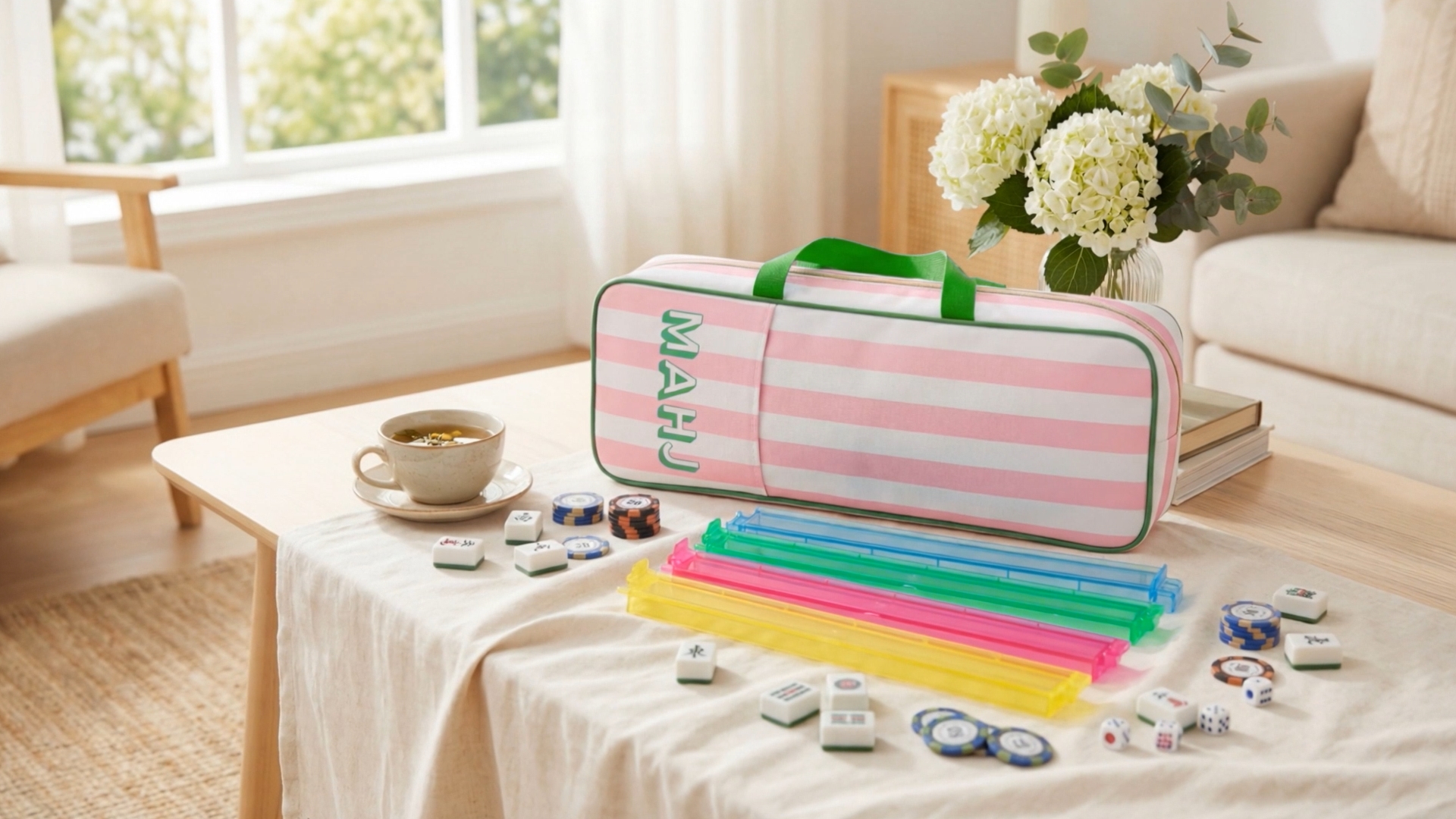 Amazon.com: Aliceset Mahjong Rack Storage Bag 21 x 6.5 x 2 Inches