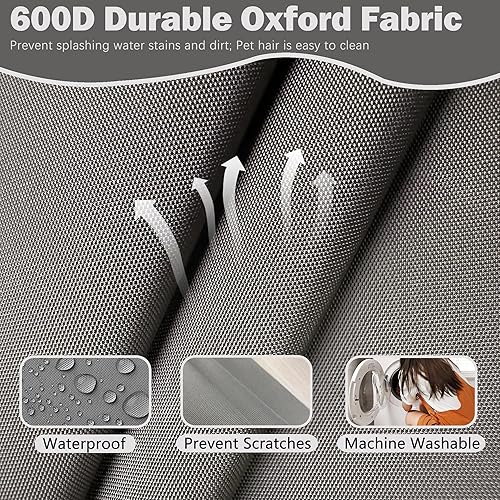 Miniatura 4 de Sqodok Fundas para Cojines de Patio 22x20 pulgadas, Impermeables Paquete de 4 Fundas para Cojines de Exterior Fundas Deslizables de Repuesto para