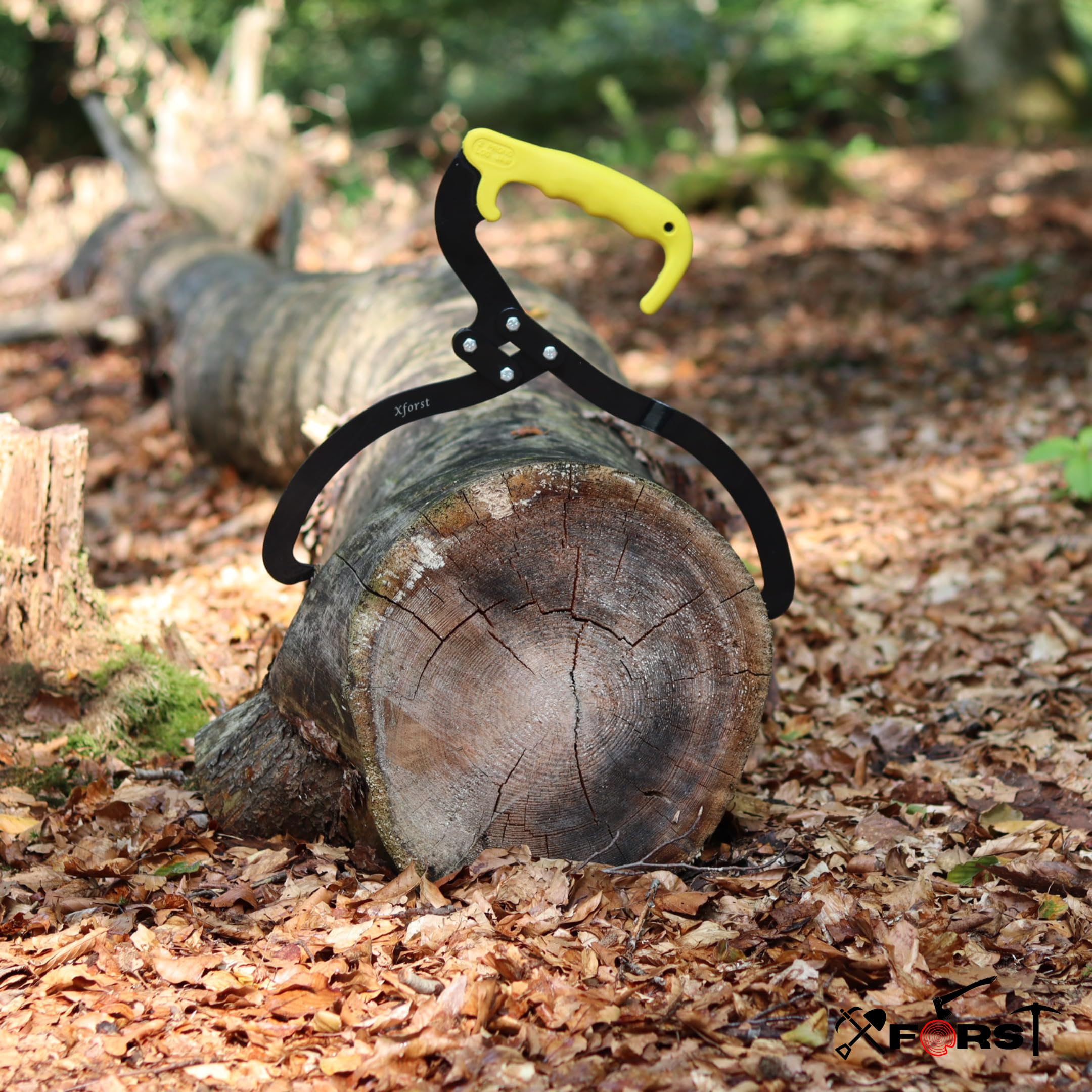 Xforst Pince à Bois X-GF300 – Pince Forestière 300 mm – Outil de Levage & Transport de Bûches – Acier & Poignée Antidérapante – 44 cm