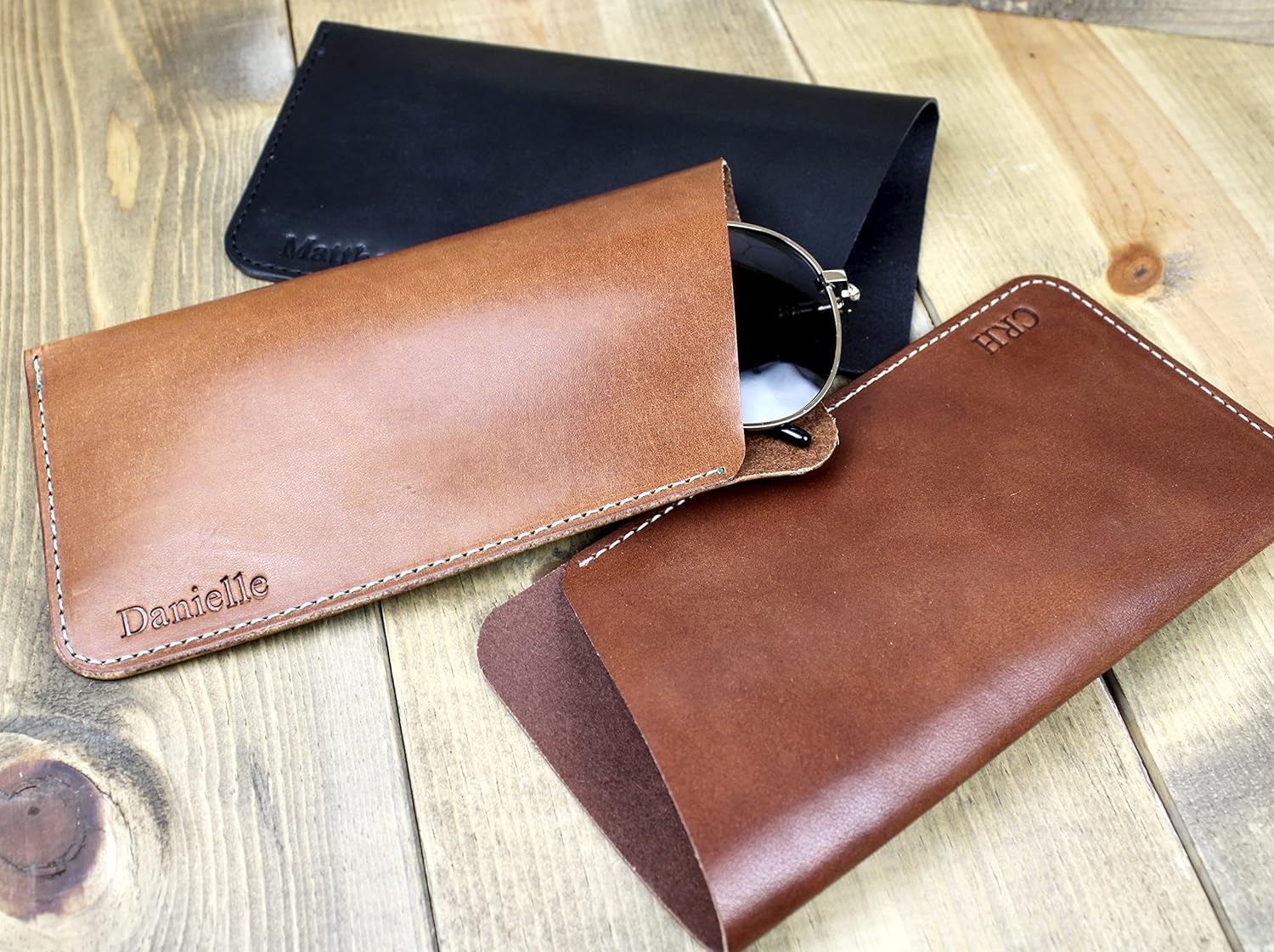 Leather Glasses Sleeve Free Personalization | Glasses Case Leather | Sunglasses Case Leather | Soft Glasses Case | Leather Accessory