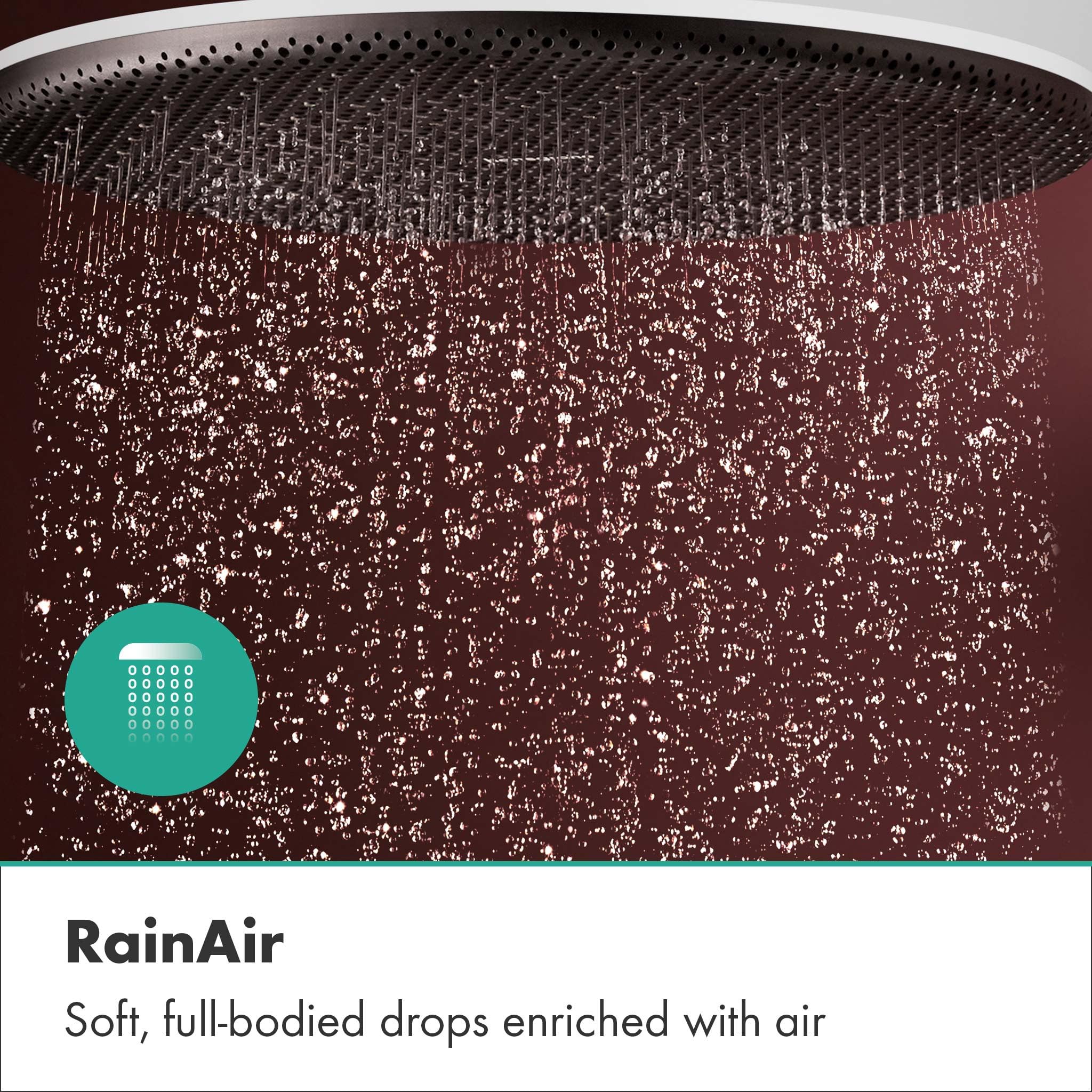 hansgrohe Raindance Alive S Puro - sistema de ducha con termostato, ducha lluvia (300 mm) con grifo, ducha de mano (3 tipos de chorro), flexo, barra, ducha fija redonda, blanco mate, 24592700