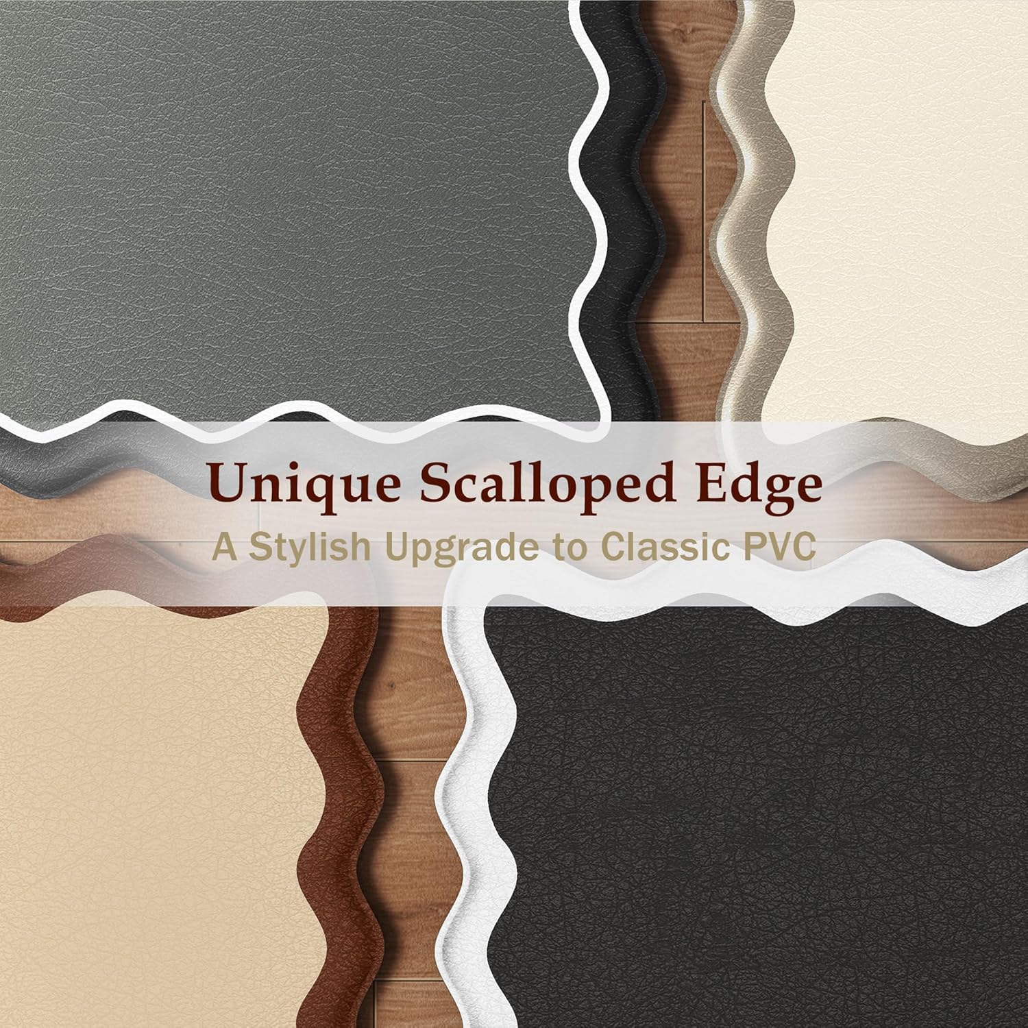 Scalloped Pink Valentines Kitchen Mats Rugs Sets of 2 Cushioned Anti Fatigue Floor Mat Waterproof Kitchen Rugs Non Slip Foam Comfort Standing Mat for Sink Laundry - Image 3