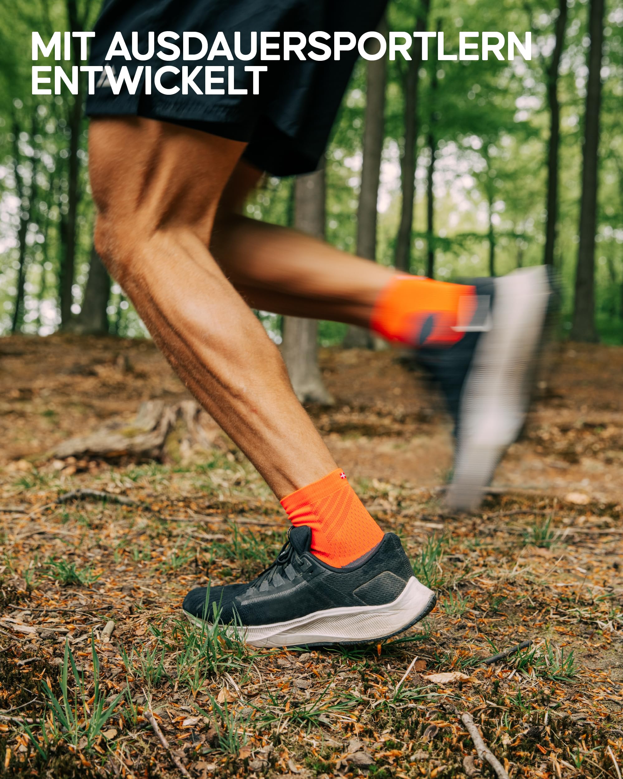 DANISH ENDURANCE Premium Grip Sportsocken, Rutschfeste Laufsocken, Performance Grip Socks, Anti-Rutsch, Sport Stoppersocken, Padel, Laufen, Fußball, Kompression & Blasenschutz, für Damen & Herren