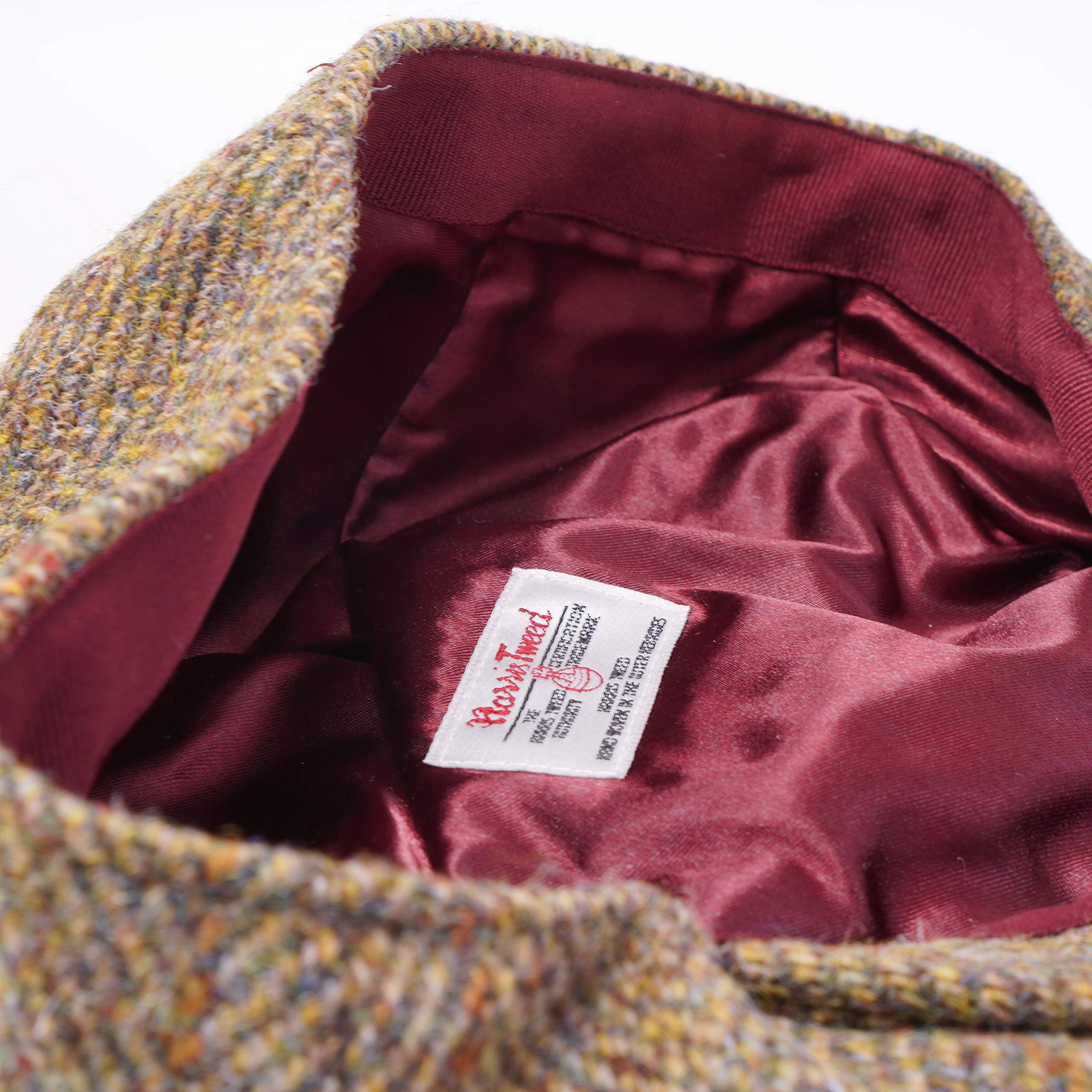 Gorra Plana de 8 Piezas Dingwall - 100% Lana Tejida a Mano - Harris Tweed - Resistente al Agua