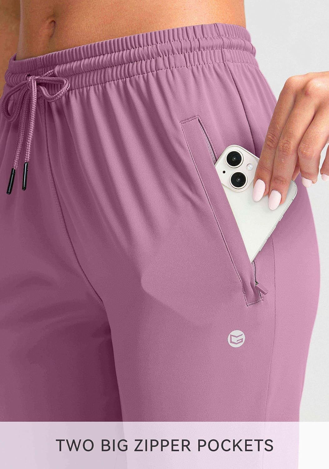 G Gradual Women's Joggers Pants with Zipper Pockets Tapered Running Sweatpants for Women Lounge, Jogging - Image 4