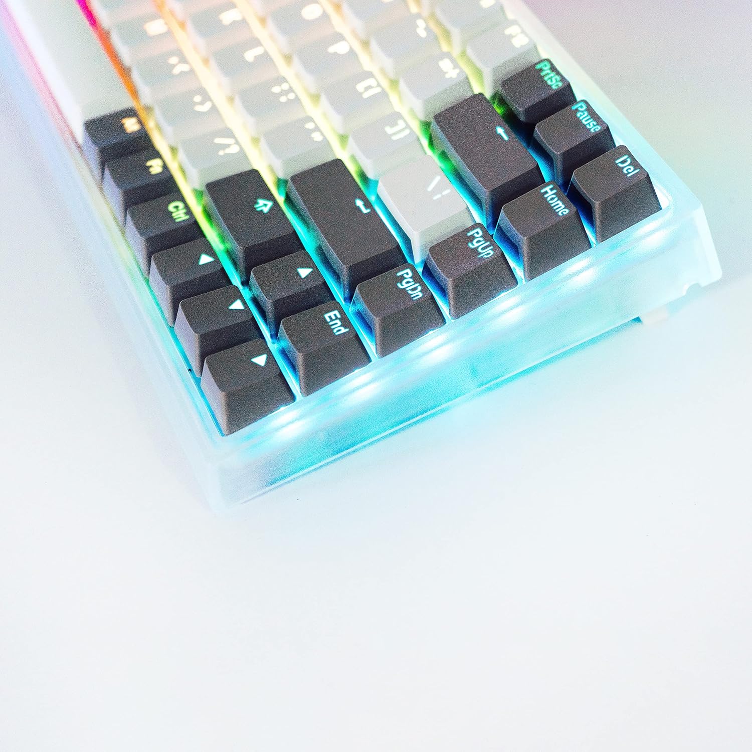 YUNZII KC84 Pro Hot Swappable Mechanical Keyboard 84-Key Gaming Keyboard with Translucent ABS Case, RGB Backlit for Mac/Win/Gamers (Gateron Yellow Switch, Shimmer) : Electronics