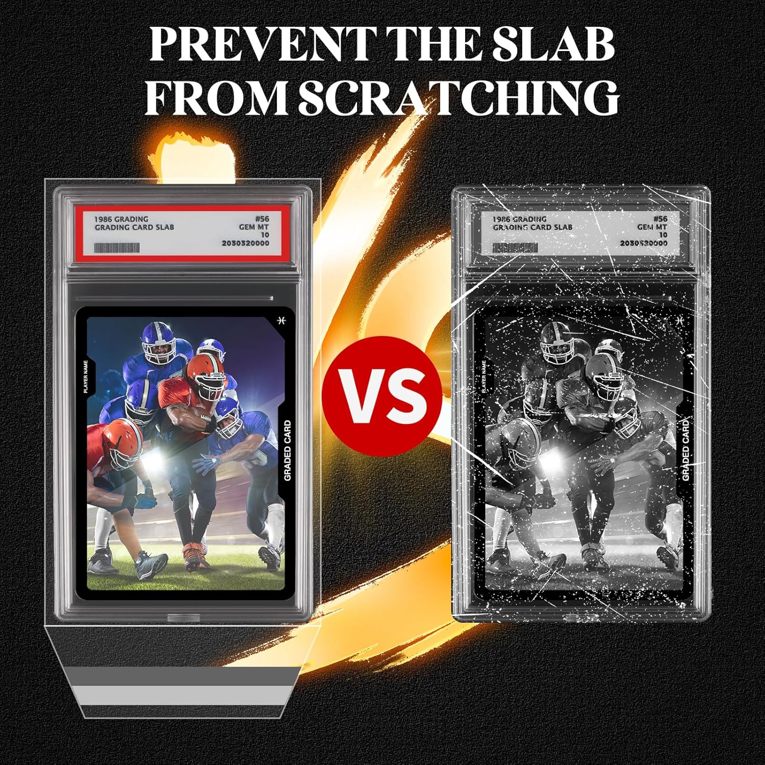 100 Protective Sleeves for PSA Graded Slabs | Exact Fit 35pt Card Slab Bags | Resealable Protective Covers