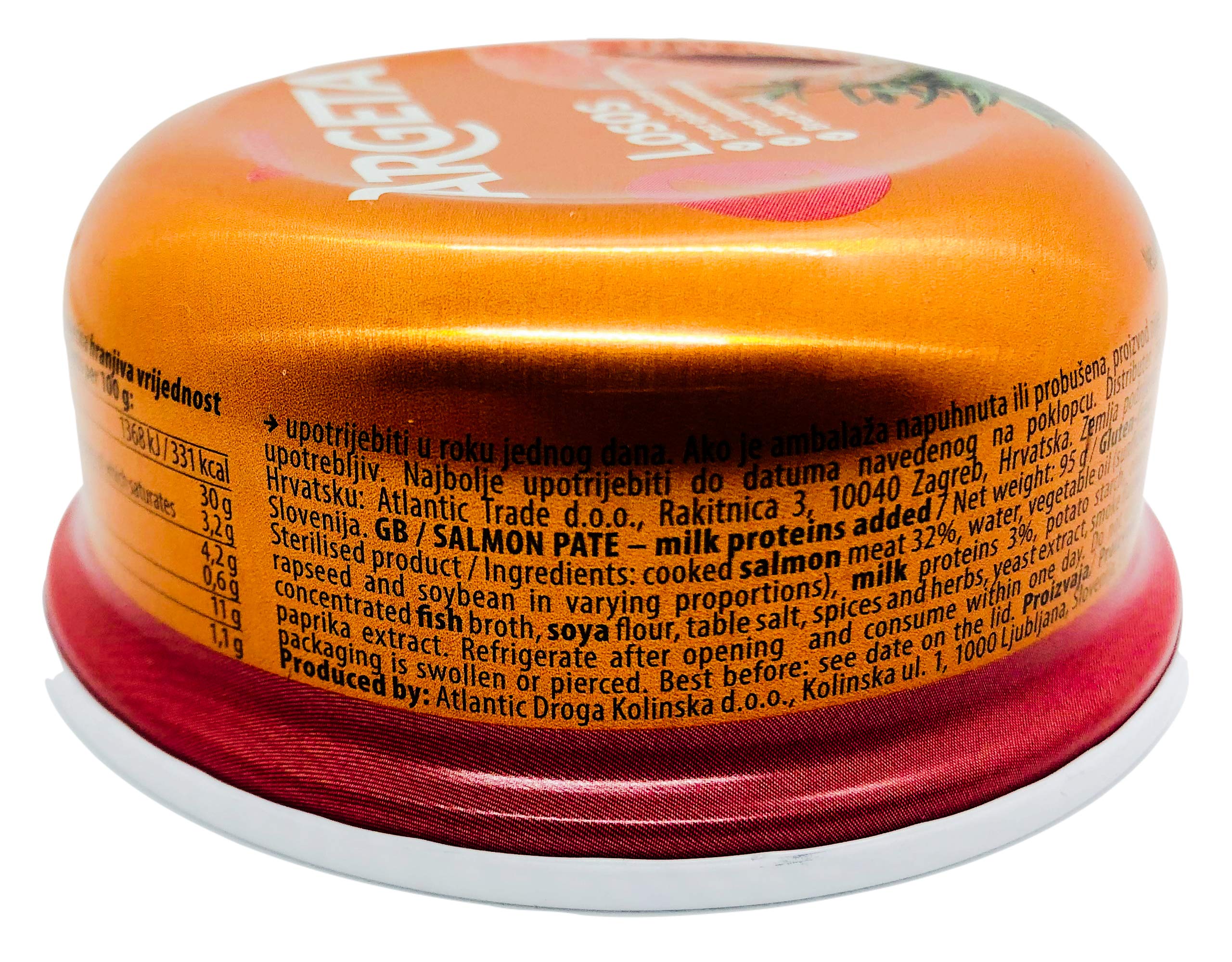 Argeta Premium Exquisite Lachspastete - 14 Dosen ausgezeichnete und köstliche Pastete - Naturaroma - Konservierungsmittel und glutenfrei - 1330 Gramm (95 Gramm pro Glas x 14)