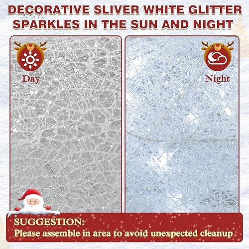 Miniatura 4 de Juego familiar de renos iluminados de 4.5 pies para decoración de Navidad, 3 piezas de decoración navideña de ciervos iridiscentes preiluminados con