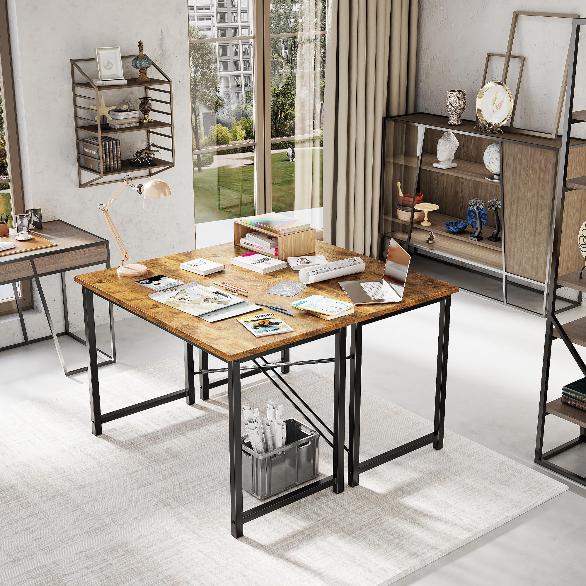 Amazon.com: OLIXIS 44 Inch Computer Office Desk for Small Spaces