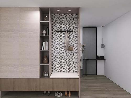 Miniatura 4 de KASARO Azulejos de protección contra salpicaduras para pared de cocina, mosaico, autoadhesivo, duradero, material polimérico, azulejos de metal, 10