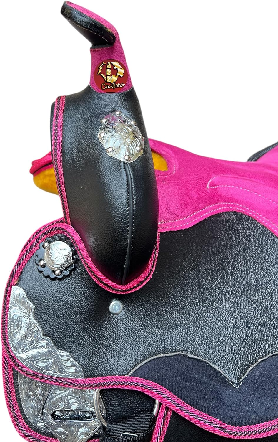 ADB CREATIONS Classic Handmade Western Synthetic Lightweight Comfort Barrel Racing Trail Tack Equestrian Horse Saddle All Accessories Included Seat Size 10"-18"