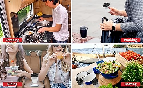 Miniatura 3 de SIGNORAWARE - Juego de 2 saleros y pimenteros medianos a prueba de humedad, para ir de campamento, picnic al aire libre, cocina, loncheras, juego de