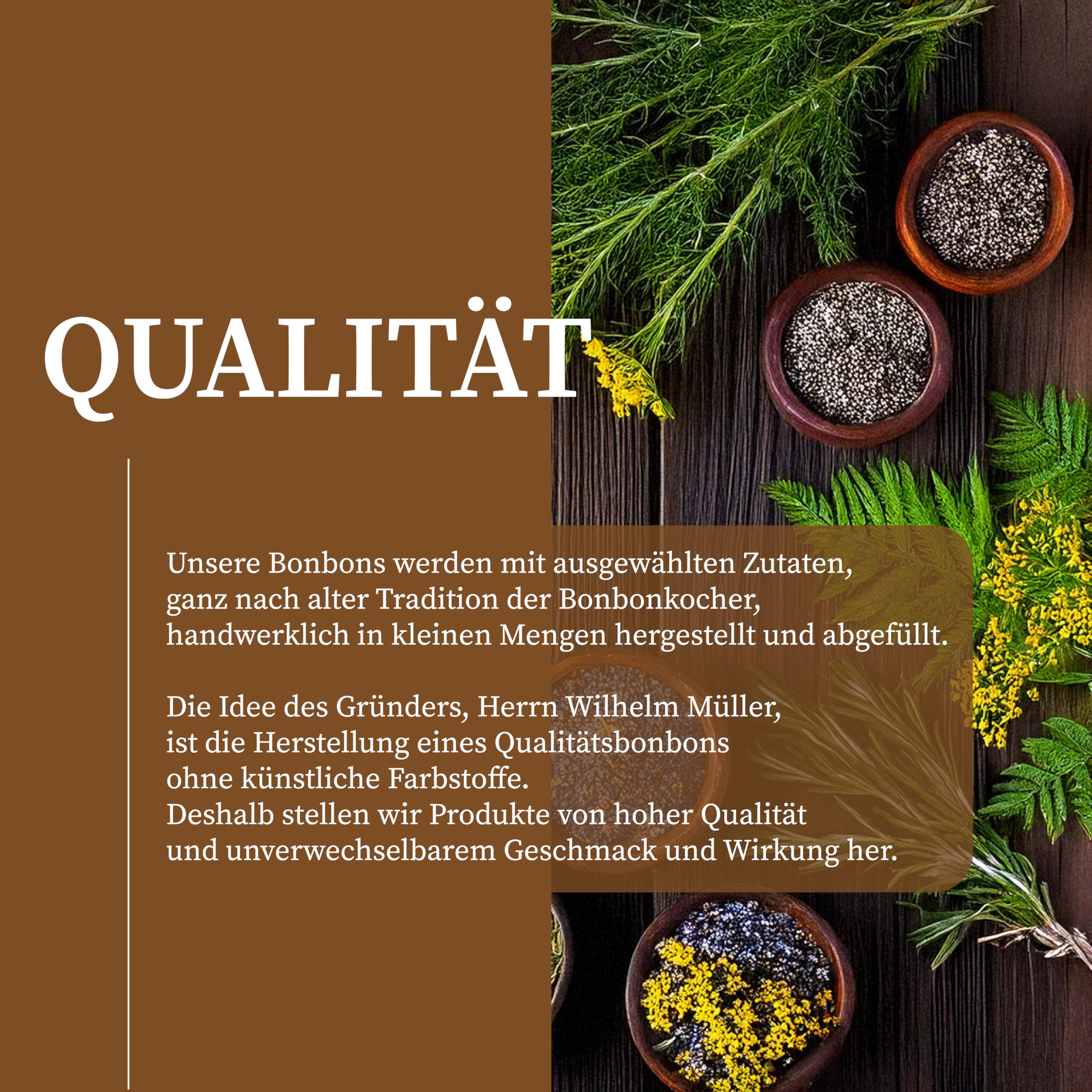 WILHELM Müller Kräutermischung - Kräuter Bonbons wie vom Jahrmarkt - Kräutermix als Bonbons - Im praktischen Beutel aus Deutschland - 2500g