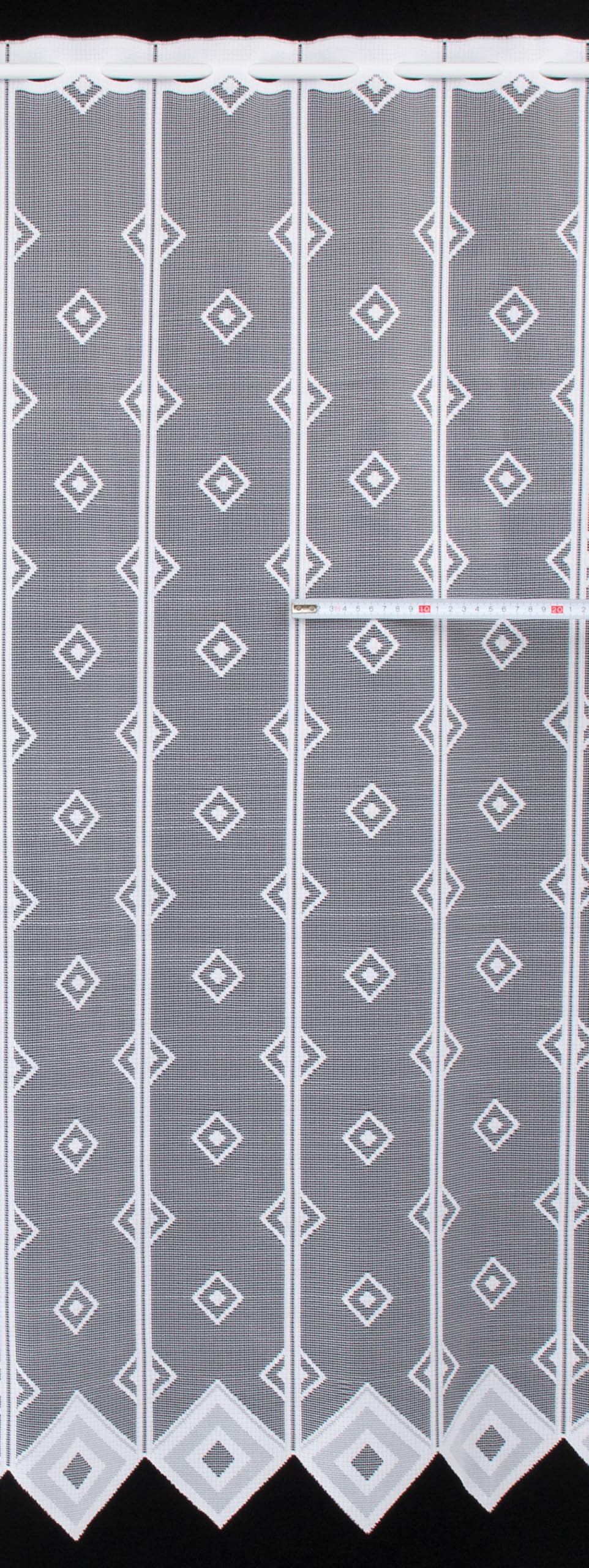 Scheibengardine Quadrate 120x287,5 cm H/B weiß Bistrogardine Vorhang Küche 1er Pack