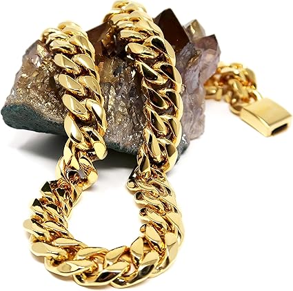 18ct solid gold chain mens Clearance