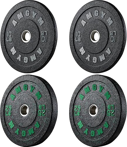 Discos de peso olímpicos de 2 pulgadas y caucho para barras, discos para gimnasio en casa, entrenamiento de fuerza y levantamiento de pesas, 10 a