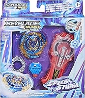 Vista 2 de Bey Blade Burst Surge Speedstorm Spark Power Set – Juego de batalla con lanzador de chispas y juguete de batalla de giro derecho, rojo