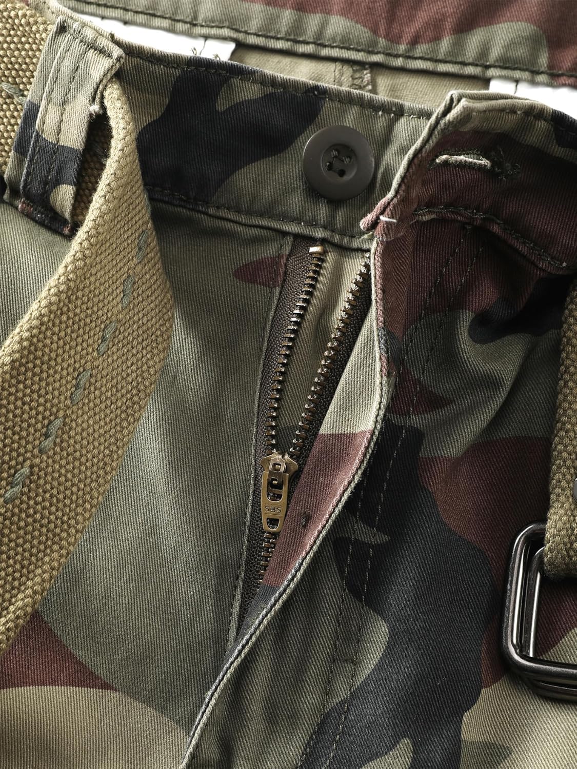 Men's Camo Cargo Work Pants Ripstop Causal Cotton Wild BDU Trousers with 8 Pockets (No Belt) - Image 2