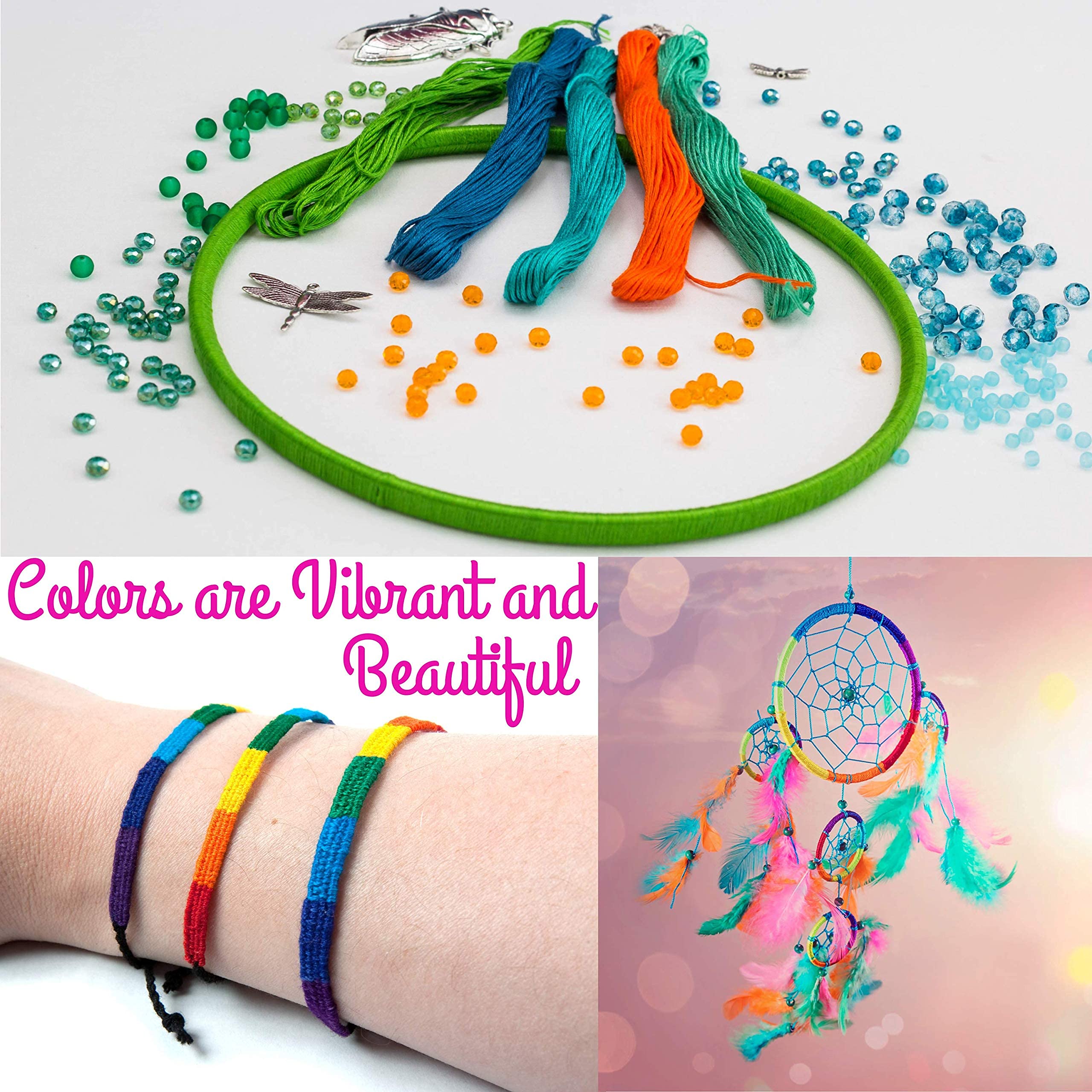Athena's Elements Stickgarn | Regenbogen-Themed Sticktwist für Freundschaftsarmband Schnur, Kreuzstich Garn, Handwerk Kunst Stickerei Strings, Freundschaft Armband Faden